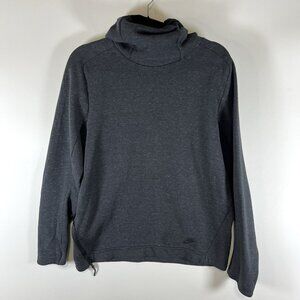 Nike Tech Fleece Pullover Hoodie Mens M Heather Green Side Zip Pullover *flawed*